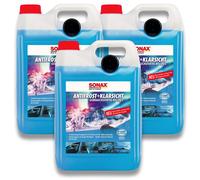 3x 5 L Liter SONAX AntiFrost&KlarSicht Citrus Scheiben Frostschutz bis zu -20°C