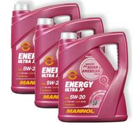 3x 5 Liter Mannol Energy Ultra JP 5W-20 Motoröl Öl passend für Opel Ford Nissan Toyota MN7906-5