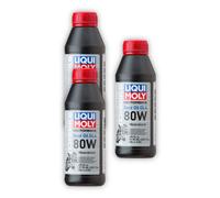 3x 500ml LIQUI MOLY 1617 Getriebeöl Motorbike Gear Oil (GL4) 80W