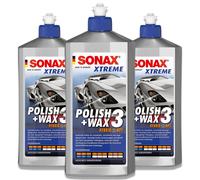 3x 500ml Sonax XTREME Polish + Wax 3 Hybrid NPT Politur Wachs Auto Lackpflege