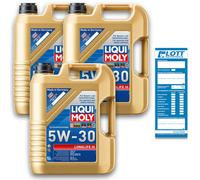 3x 5L Liqui Moly Longlife Motoröl 5W-30 ACEA C3 VW 504.00 507.00 BMW Longlife 04