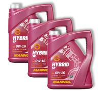 3x 5L Mannol Hybrid Motoröl SP 0W-16 API SP (RC) ILSAC GF-6B Motorenöl