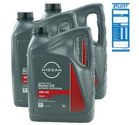 3x 5L Original Nissan Motoröl Motor-Oil 5W-40 ACEA A3/B4 API SN/CF KE900-90042