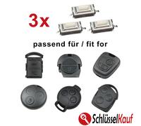 3x Auto Schlüssel Gehäuse Mikrotaster passend für BMW FORD NISSAN OPEL SMART VW