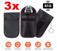 3x Auto Schlüssel Keyless Go Schutz RFID Funk Signal Blocker Tasche Etui Hülle