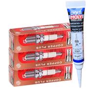 3x CHAMPION CCH980 Zündkerzen + LIQUI MOLY Fett für