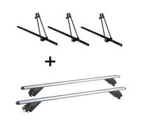3x Fahrradträger ORION + Alu Dachträger RB003 kompatibel mit Bmw X1 (E84) (5Türer) 2009-2015