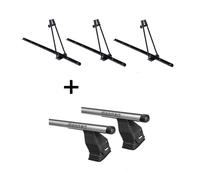 3x Fahrradträger ORION + Dachträger Menabo Tema kompatibel mit für Hyundai i30 (3 Türer) ab 2016