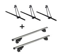 3x Fahrradträger ORION + Dachträger/Relingträger VDP LION1 kompatibel mit für Audi 80 (8C/B4) Avant (5 Türer) 91-95