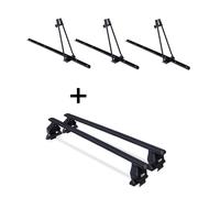 3x Fahrradträger ORION+Dachträger Tema Stahl für für Toyota Prius 5Tür ab 04