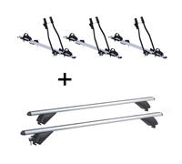 3x Fahrradträger SAGITTAR+Alu Dachträger RB003 für für Peugeot 5008 5Türer ab 17