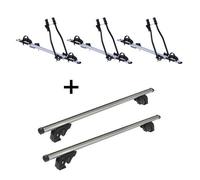 3x Fahrradträger SAGITTAR + Dachträger/Relingträger VDP LION1 kompatibel mit für Seat Ateca (5 Türer) ab 16