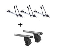 3x Fahrradträger SAGITTAR+Dachträger Tema für für Renault Grand Scenic II 04-09