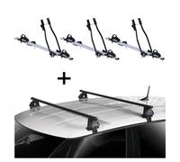 3x Fahrradträger SAGITTAR + Dachträger VDP EVO Stahl kompatibel mit für Renault Clio IV 5 Türer ab 2012