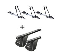 3x Fahrradträger SAGITTAR+Dachträger VDP Stahl für für Peugeot 5008 5Tür 09-16