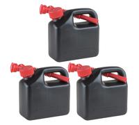 3x Kraftstoff-Kanister 3 Liter schwarz Reserve Motorrad Benzinkanister 3er Set L