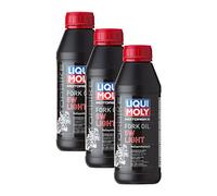 3x LIQUI MOLY 1523 Motorbike Fork Oil Motorrad Gabelöl 5W light 500ml
