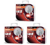 3x OSRAM NIGHT BREAKER SILVER H1 DuoBox 3200 K 1550 lm Glühlampe Birne