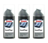 3x SONAX 100 ml GummiPfleger mit Schwammapplikator Reinigung Pflege