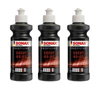 3x SONAX 250 ml PROFILINE ExCut 05-05 zum Abschleifen von Lackschichten