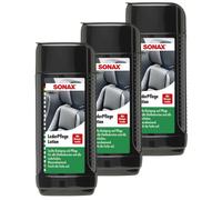 3x SONAX LederPflegeLotion Lederpflege Pflege Emulsion Lederreiniger 250ml