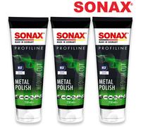 3x SONAX PROFILINE MetalPolish Hochglanz Metall Alu Messing Chrom Politur 250 ml