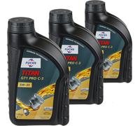 3x1L FUCHS TITAN GT1 PRO C3 5W30 ÖL passend für BMW LL04 VW 504.00 MB 229.51