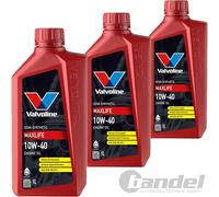 3x1L VALVOLINE MAXLIFE 10W-40 MOTORÖL passend für MB 229.3 VW 502/505.00 RN 0710