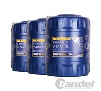3x20 Liter Mannol 2-Takt Plus ÖLl/ Mischöl teilsynthetisch/ 2T Öl