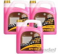 3x5L/15 Liter PEMCO 912+ KÜHLERFROSTSCHUTZ FERTIG-MIX bis -40°C ROSA/ROT VIOLETT