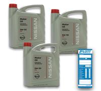 3x5L Original Nissan 5W-30 Motoröl 5W30 ACEA C4 DPF Diesel API SM CF KE900-90043 KE900-90043