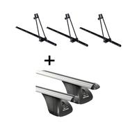 3xFahrradträger ORION+Dachträger VDP für für Peugeot 5008 No Rails 5Tür 09-16