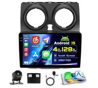 4+128G Android Autoradio mit Bildschirm für Nissan Qashqai J10 2006-2016 Wireless Carplay, Autoradio mit Navi 9 Zoll Incell Bildschirm Android Auto/FM/RDS/Rückfahrkam