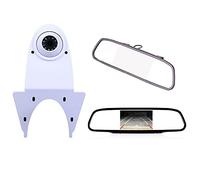 【4.3'' Rückspiegel Monitor + Rückfahrkamera Transporter】 im 3. Bremsleuchte HD Rückfahrkamera Ersetzen für Mercedes Sprinter Citroen Dacia FIAT Hyundai Isuzu Nissan Opel Renault Seat Skoda