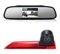 4,3" Zoll LCD Rückspiegel+Rückfahrkamera integriert in 3. Bremslicht dritte Bremsleuchte Kamera for Ford Transit Custom 2012-2016 Transporter Business MPV SUV Bus