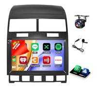 4+64G Android 13 Doppel Din Radio für V-W Touareg 7L6 7L7 7LA 2003-2010 Autoradio Wireless Carplay Android Auto Stereo 9 Zoll Bildschirm Mirror Link Bluetooth GPS FM RDS WiFi SWC DSP/EQ+Rückfahrkamera