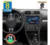 4+64G Android 14 Autoradio Carplay Navi BT Für VW Golf VI 5 6 Touran Polo +Kam