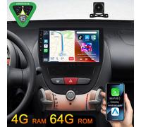 4+64G Android 15 IPS Autoradio FM BT Navigation Kam für Citroen C1 Toyota Aygo I
