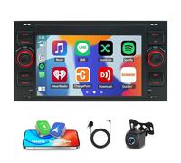 4+64G Android Autoradio für Ford Transit/Fiesta/Focus/Focus2/Galaxy/Mondeo/Fusion C-Max S-Max Wireless Carplay Android Auto Navi 2Din 7 Zoll Touchscreen Bildschirm Auto Radio Bluetooth DSP WiFi