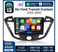 Für Ford Transit Custom 12-21 Autoradio Android13 8Kern 4+64GB GPS WIFI 4GLTE BT