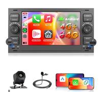 【4+64G】 Hodozzy Carplay Autoadio für Ford Transit Fiesta Focus mit USB USB C, 7 Zoll Ford Autoradio 2 Din Bluetooth mit Android Auto/Navi/WiFi/DSP/FM/RDS/SWC+Rückfahrkamera
