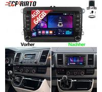 4+64GB Android 15 Carplay Für VW T6 Transporter Multivan Autoradio Navi + Kamera