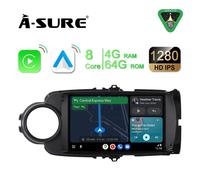 4+64GB RadioAutoradio Android 15 GPS FM WIFI Carplay Für Toyota Yaris 2011-2018