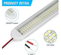 4/6x 12V LED Streifen Leuchte 120-LEDs Auto KFZ Van VOLT Stablampe Lichtliste [EEK: A]