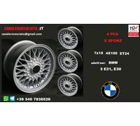 4 Alufelgen Stil Bbs 7X15 7j 15 Zoll BMW 3 3ER E21 E30 Räder 4X100