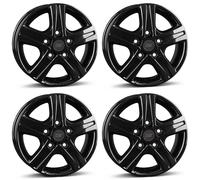 4 Borbet Felgen CWD 6.0x16 ET68 5x130 SW für Bürstner Wohnmobil