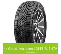 4-er Satz 195/55 R16 87V Aplus AS-909 3PMSF XL Allwetterreifen | 97087