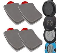 4 Ersatz Metallplättchen mit Klebepad passend für OOONO CO-Driver NO2, P-DISC NO1, NO2 und NO3 Auto elektronische Parkscheibe Blitzerwarner Halterung Ersatzteile Parkuhr Magnet selbstklebend