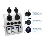 °4-Gang-Tole-Schalter-Schalttafel Für Boote Marine Swi