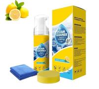 4-in-1 Multi-enzyme Foam Cleaner, Powerful & Multipurpose Car Interior Foam Cleaner, All-Purpose Deep Cleaning Spray for Car Interior, Kitchen Grease, Bathroom Tiles, Sofa Upholstery (1, One Size)